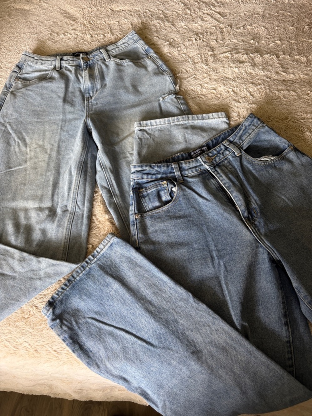 Two-Pair Light Wash Denim Jeans - Blue